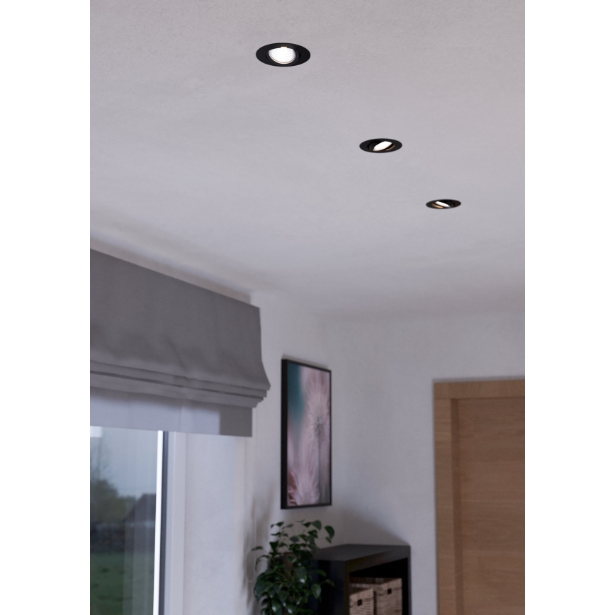 Eglo - RINKINYS 3x LED Reguliuojami įleidžiami šviestuvai SALICETO LED/6W/230V
