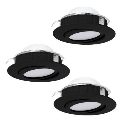 Eglo - RINKINYS 3x LED Reguliuojamas įleidžiamas šviestuvas PINEDA LED/5,5W/230V