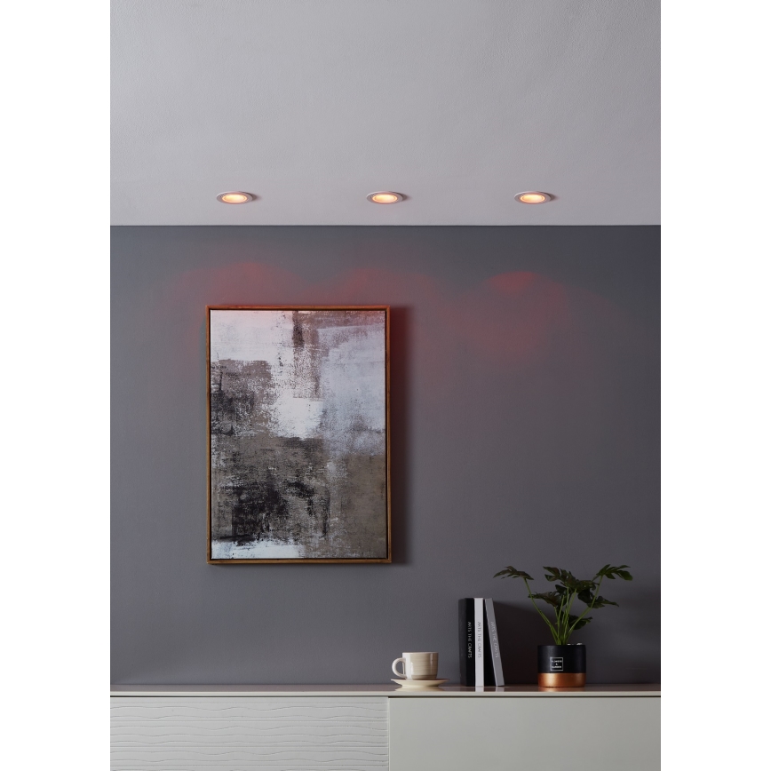 Eglo - LED RGBW Pritemdomas įleidžiamas lubinis šviestuvas LED/4,7W/230V balta