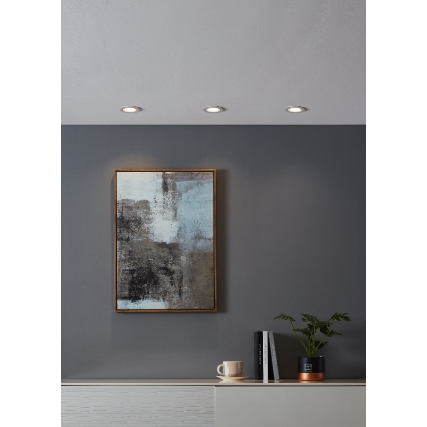 Eglo - LED RGBW Pritemdomas įleidžiamas lubinis šviestuvas LED/4,7W/230V balta