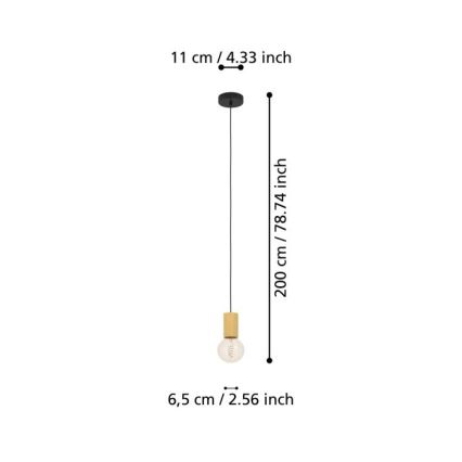 Eglo - Pakabinamas sietynas 1xE27/40W/230V ruda