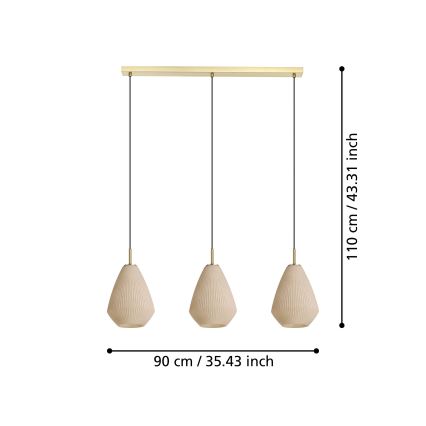 Eglo - Pakabinamas sietynas 3xE27/40W/230V