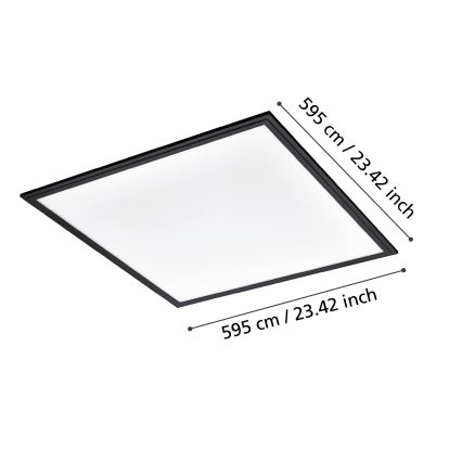 Eglo - LED lubinis šviestuvas LED/33W/230V 60x60 cm juoda