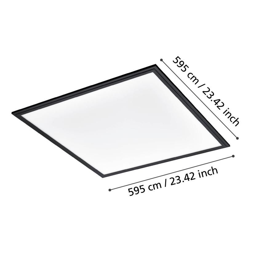 Eglo - LED lubinis šviestuvas LED/33W/230V 60x60 cm juoda