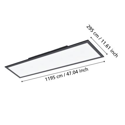 Eglo - LED lubinis šviestuvas LED/33W/230V 120x30 cm juoda