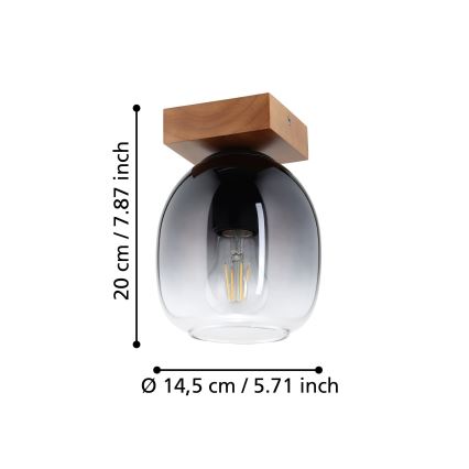 Eglo - Lubinis šviestuvas 1xE27/40W/230V