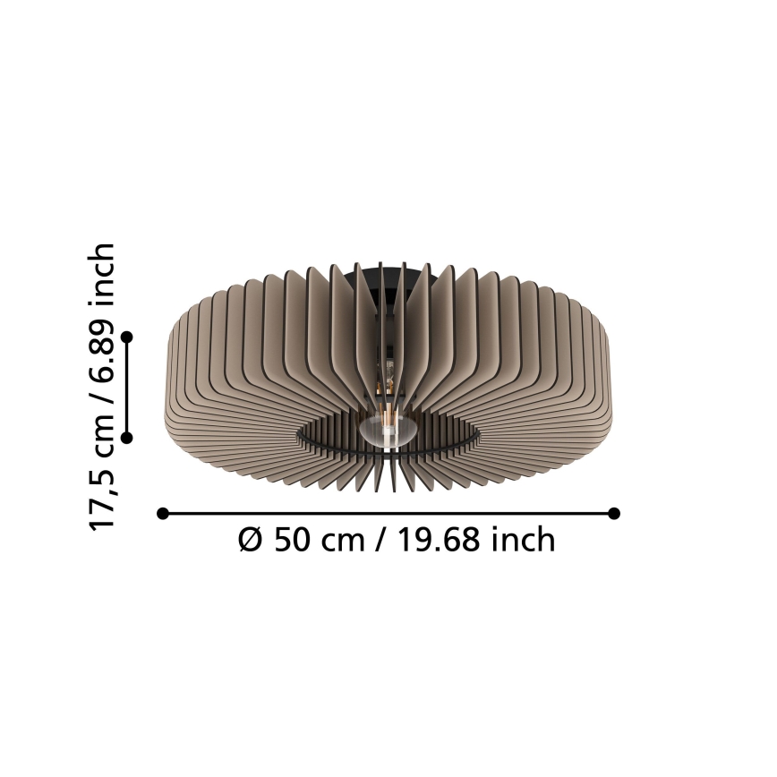 Eglo - Lubinis šviestuvas 1xE27/40W/230V pilka