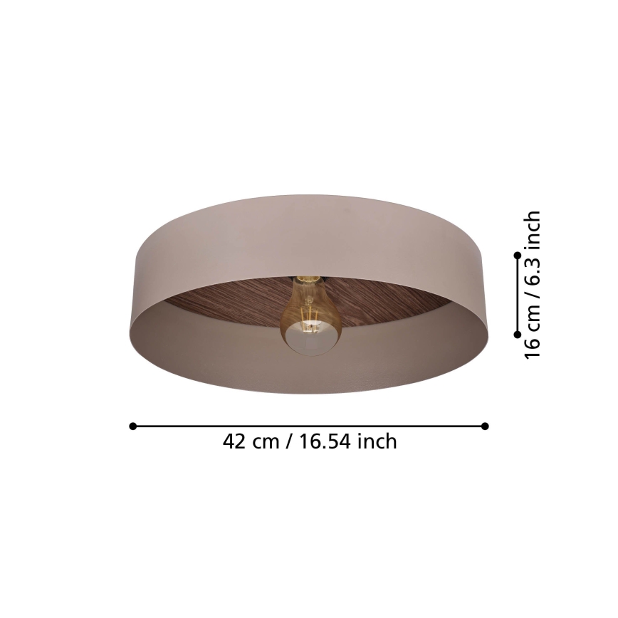 Eglo 900838 - Lubinis šviestuvas DUAIA 1xE27/40W/230V ruda