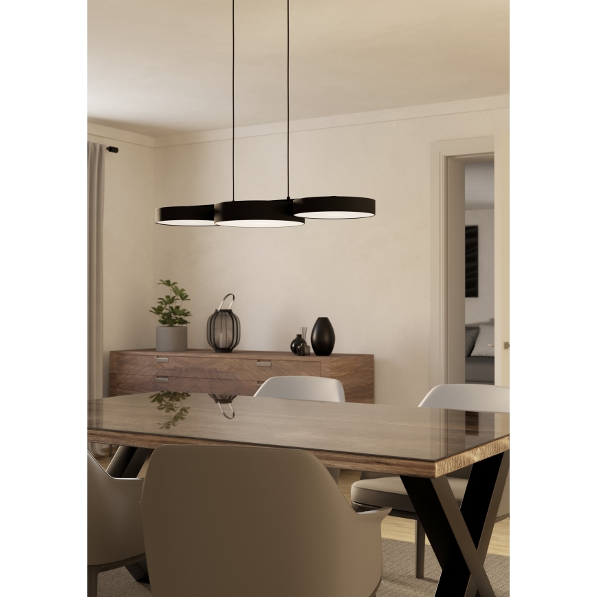 Eglo - LED RGBW Reguliuojamas pakabinamas sietynas 3xLED/7,5W/230V 2700-6500K juoda
