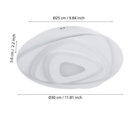 Eglo - LED lubinis šviestuvas LED/14,7W/230V diametras 30 cm