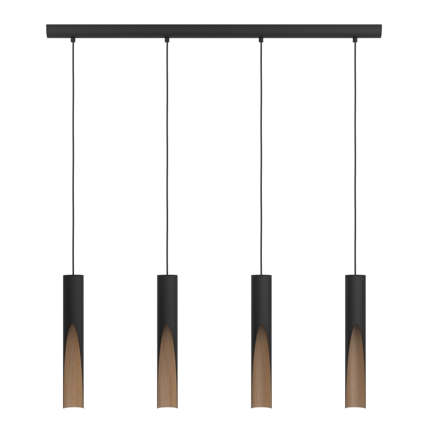 Eglo - LED Pakabinamas sietynas 4xGU10/4,5W/230V juoda/ruda