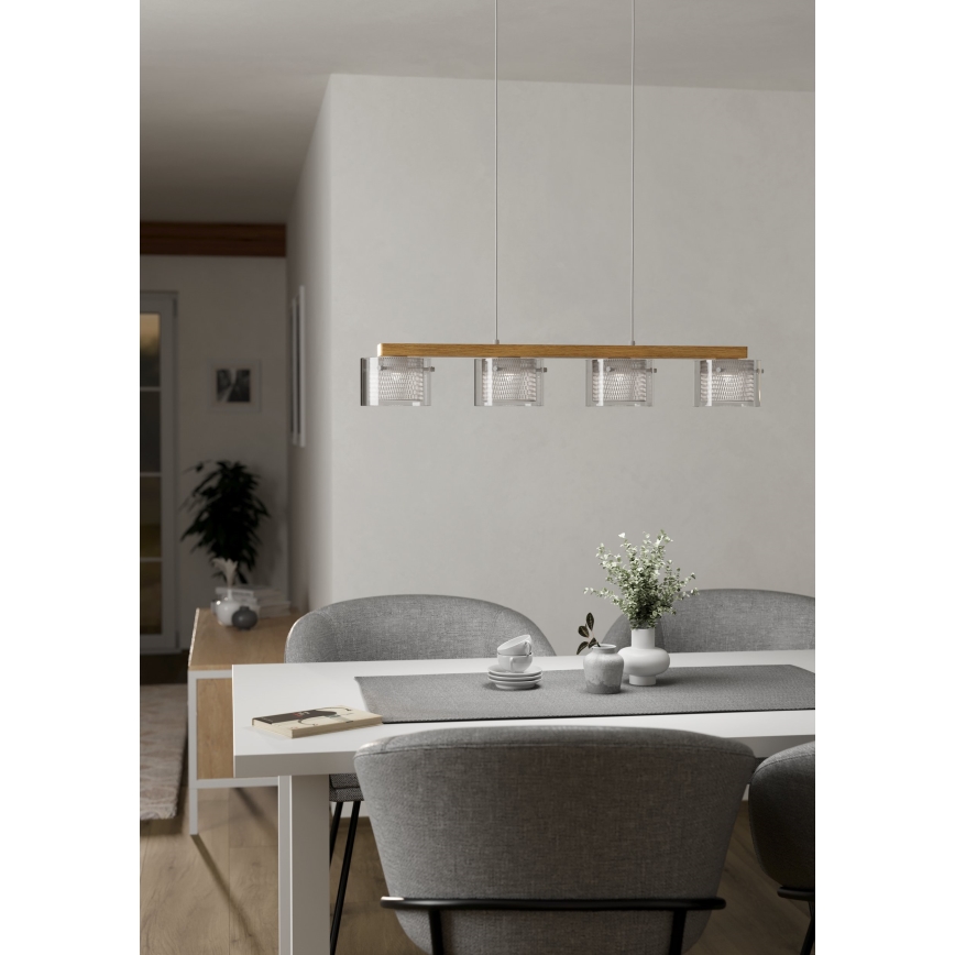 Eglo - LED RGBW Reguliuojamas pakabinamas sietynas 4xLED/3,7W/230V 2700-6500K