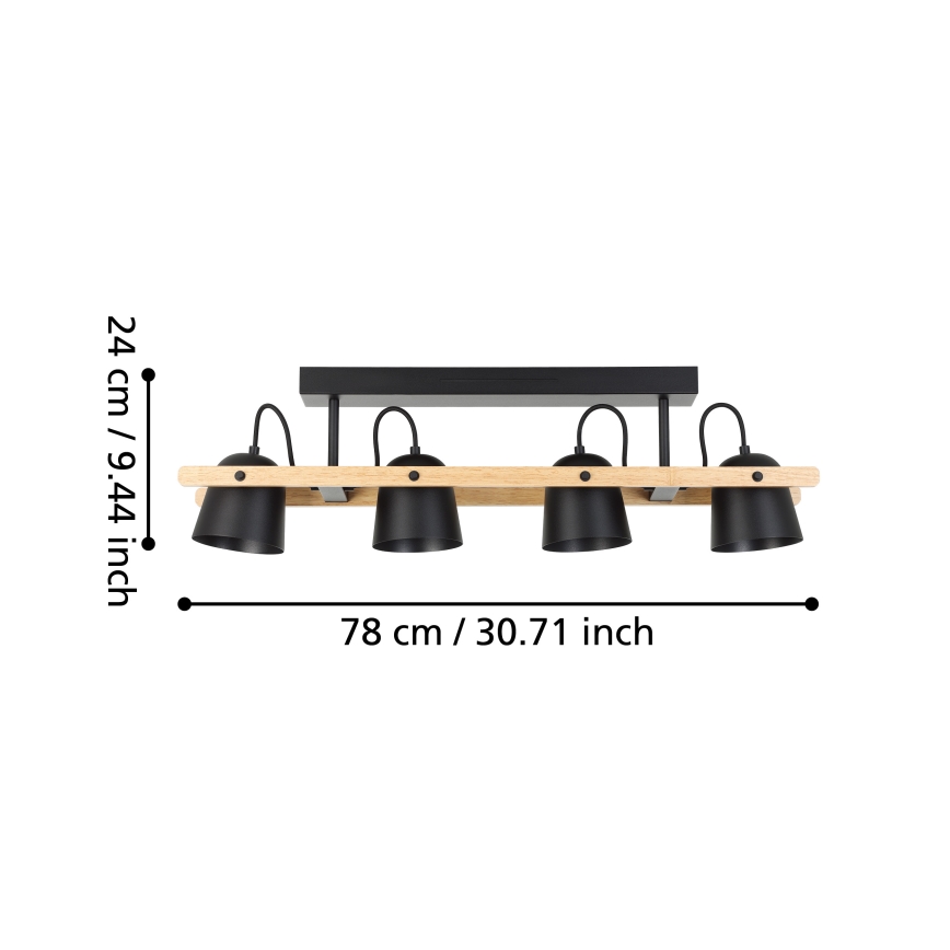 Eglo - LED RGBW Tvirtinamas pritemdomas sietynas 4xLED/3,7W/230V 2700-6500K