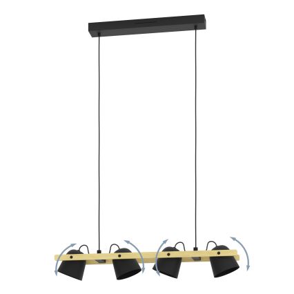 Eglo - LED RGBW Reguliuojamas pakabinamas sietynas 4xLED/3,7W/230V 2700-6500K