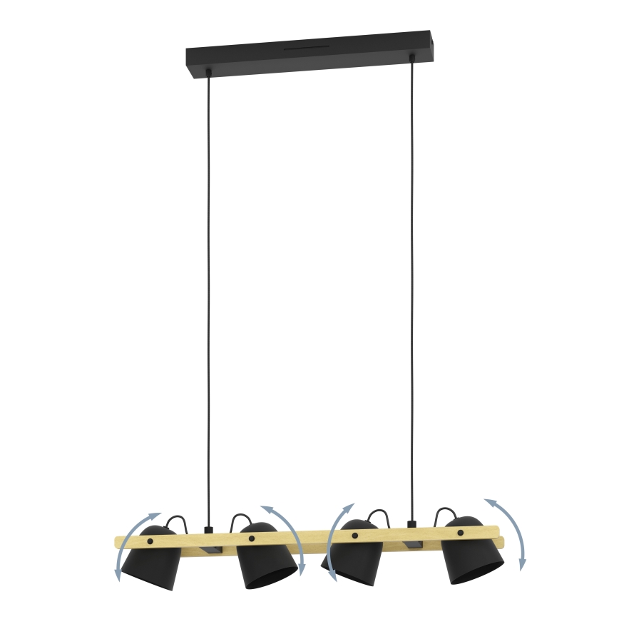 Eglo - LED RGBW Reguliuojamas pakabinamas sietynas 4xLED/3,7W/230V 2700-6500K
