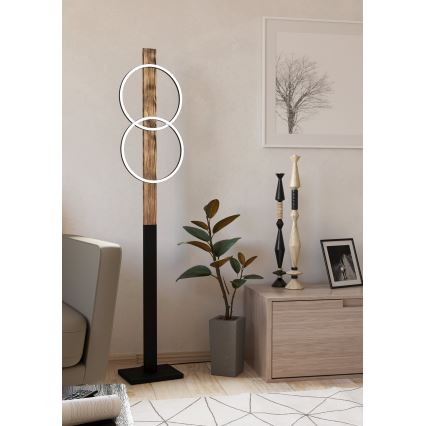 Eglo - LED toršeras 2xLED/12W/230V 3000K ruda/juoda