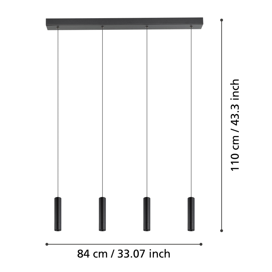 Eglo - LED Reguliuojamas pakabinamas sietynas 4xLED/5,4W/230V
