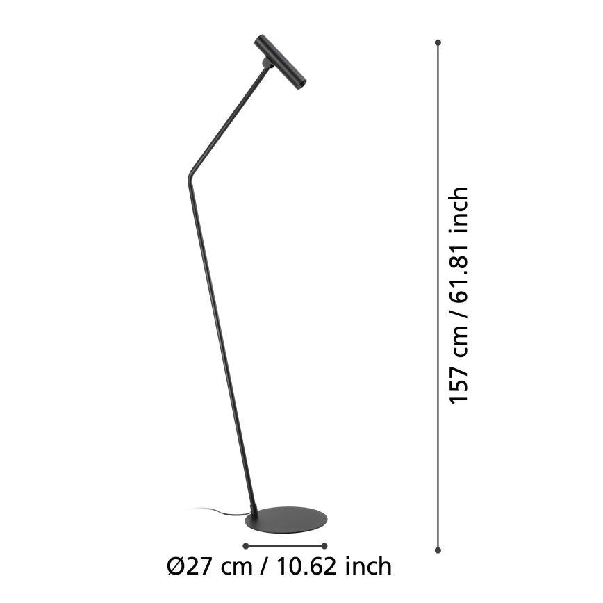 Eglo - LED toršeras LED/5W/230V 3000K juoda
