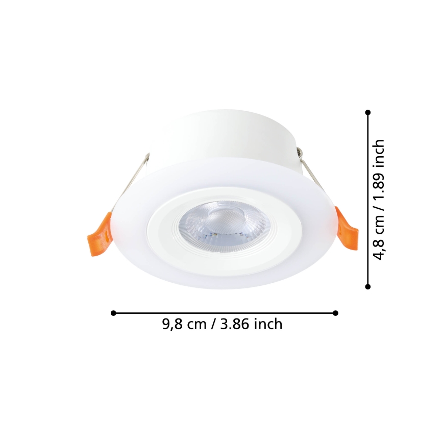 Eglo - LED įleidžiamų šviestuvų rinkinys (3 vnt.) LED/4,8W/230V, baltas