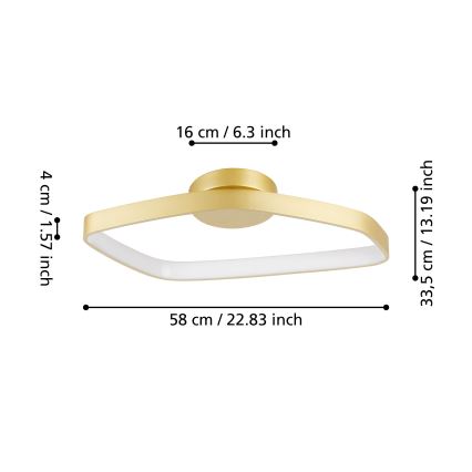 Eglo - LED Pritemdomas lubinis šviestuvas LED/25,2W/230V