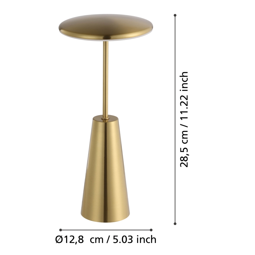 Eglo - LED Pritemdomas jutiklinis lauko šviestuvas  LED/2,8W/5V 2400K/3000K/4000K 5200 mAh IP54 auksas