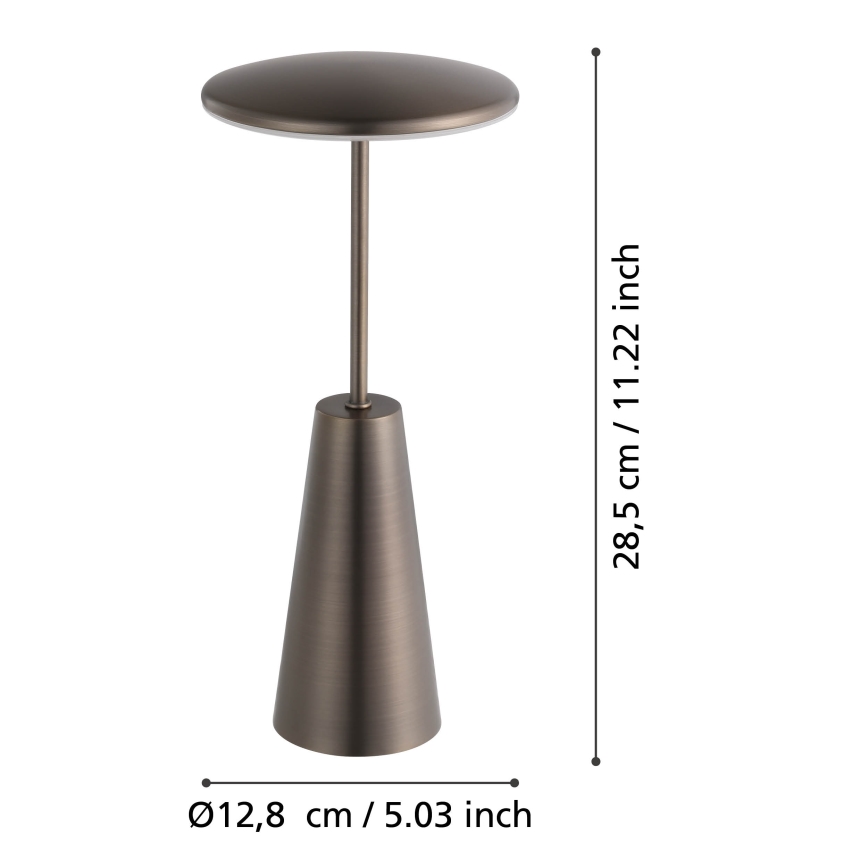 Eglo - LED Pritemdomas jutiklinis lauko šviestuvas LED/2,8W/5V 2400K/3000K/4000K 5200 mAh IP54 smėlio spalva