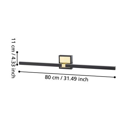 Eglo - LED Sieninis vonios šviestuvas LED/17,5W/230V IP44