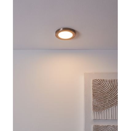 Eglo - LED įleidžiamas šviestuvas LED/5,5W/230V 3000K, matinis chromas, skersmuo 11,7 cm