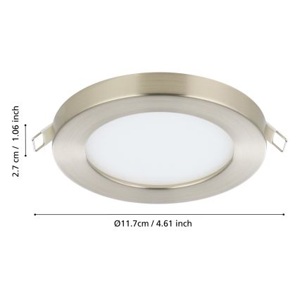 Eglo - LED įleidžiamas lubinis šviestuvas LED/5,5W/230V 4000K chromas