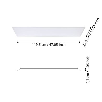 Eglo - LED Ant pagrindo montuojama panelė LED/34,5W/230V 120x30 cm