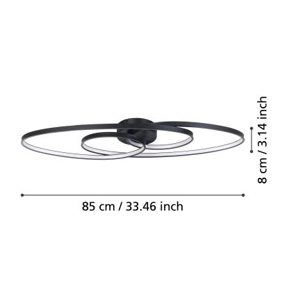 Eglo - LED Pritemdomas lubinis šviestuvas LED/38W/230V