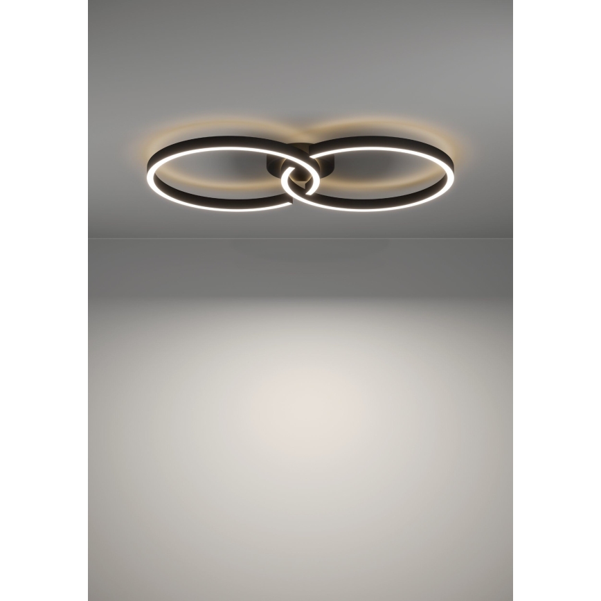Eglo 900955 - LED RGBW Reguliuojamas lubinis šviestuvas LED/19,5W/230V 2700-6500K juoda + nuotolinio valdymo pultas