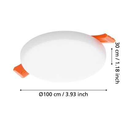 Eglo - LED įleidžiamas lubinis vonios šviestuvas LED/5,5W/230V diametras 10 cm IP65