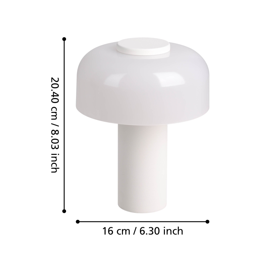 Eglo - LED Pritemdomas jutiklinis lauko šviestuvas LED/2,25W/5V 2400-4000K 5200 mAh IP44 balta