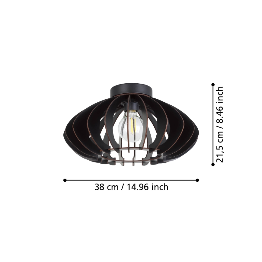Eglo - Lubinis šviestuvas 1xE27/40W/230V diametras 38 cm juoda
