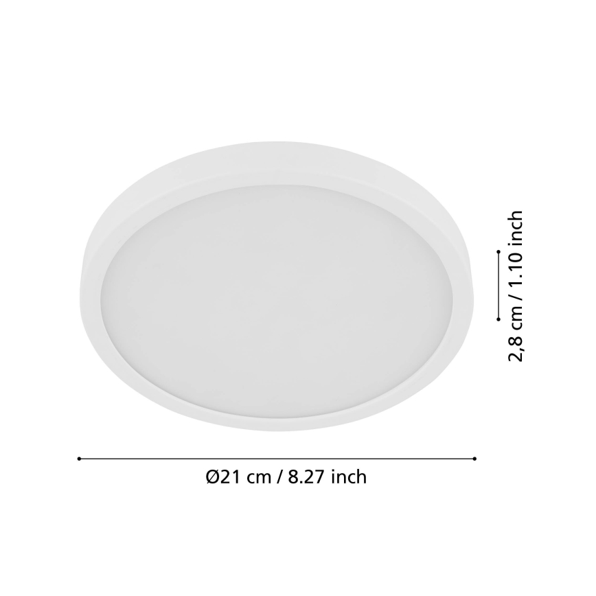 Eglo - LED lubinis šviestuvas su jutikliu FUEVA LED/17W/230V 3000K ø  21cm