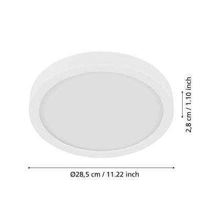 Eglo - LED lubinis šviestuvas su jutikliu FUEVA LED/17W/230V 3000K ø 28,5 cm