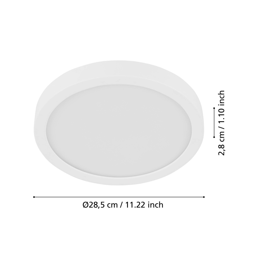 Eglo - LED lubinis šviestuvas su jutikliu FUEVA LED/17W/230V 3000K ø 28,5 cm