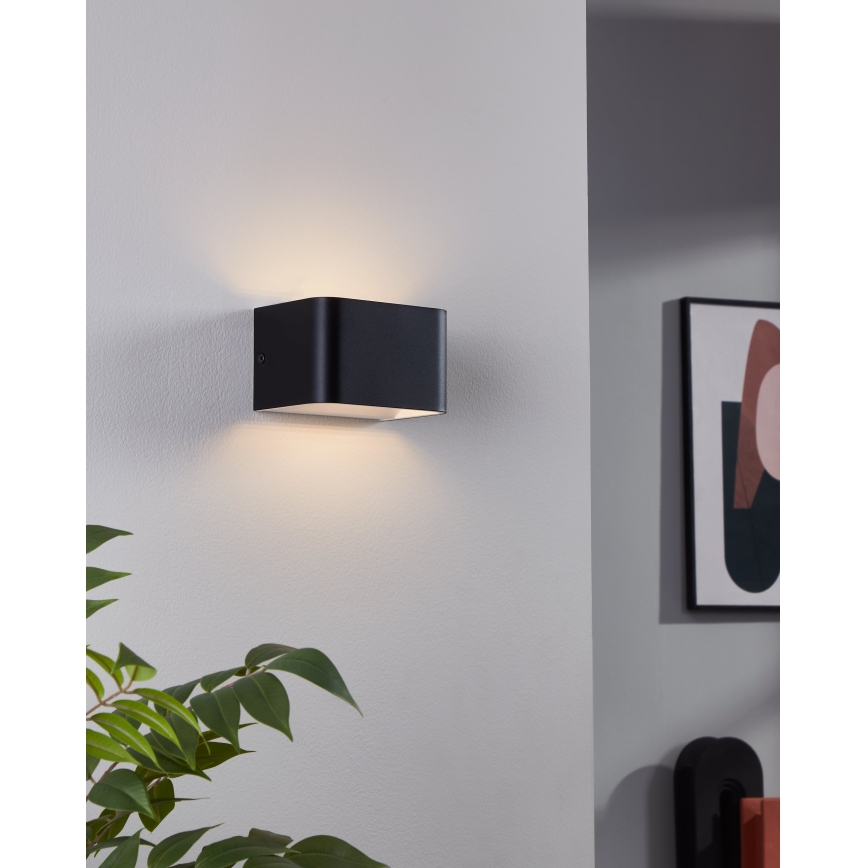 Eglo - LED sieninis šviestuvas LED/6W/230V 3000K juoda