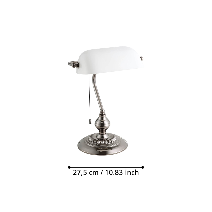 Eglo - Stalinis šviestuvas 1xE27/60W/230V balta/blizgus chromas