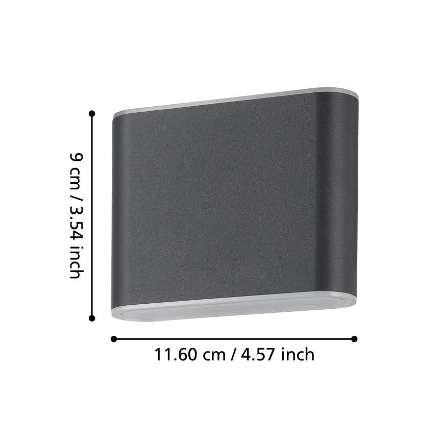 Eglo - LED sieninis lauko šviestuvas 2xLED/2,9W/230V 3000K/4000K/6500K IP65