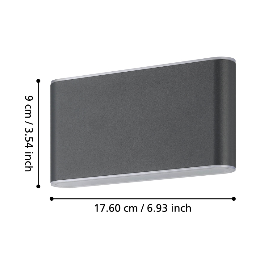 Eglo - LED sieninis lauko šviestuvas 2xLED/5,8W/230V IP65