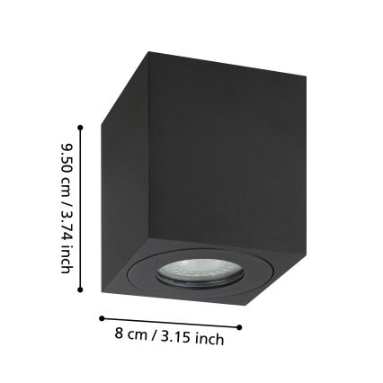 Eglo - Lauko akcentinis šviestuvas 1xGU10/5W/230V 8x8cm IP44