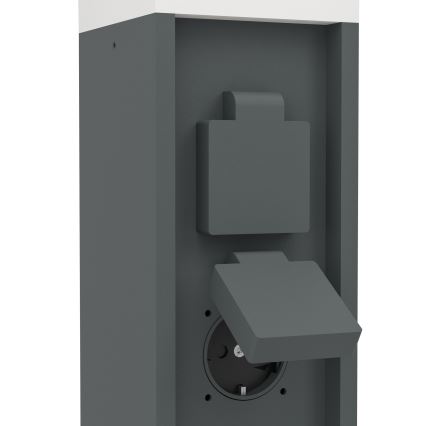 Eglo - Lauko šviestuvas su 2 lizdais 1xE27/25W/230V IP54 antracitas