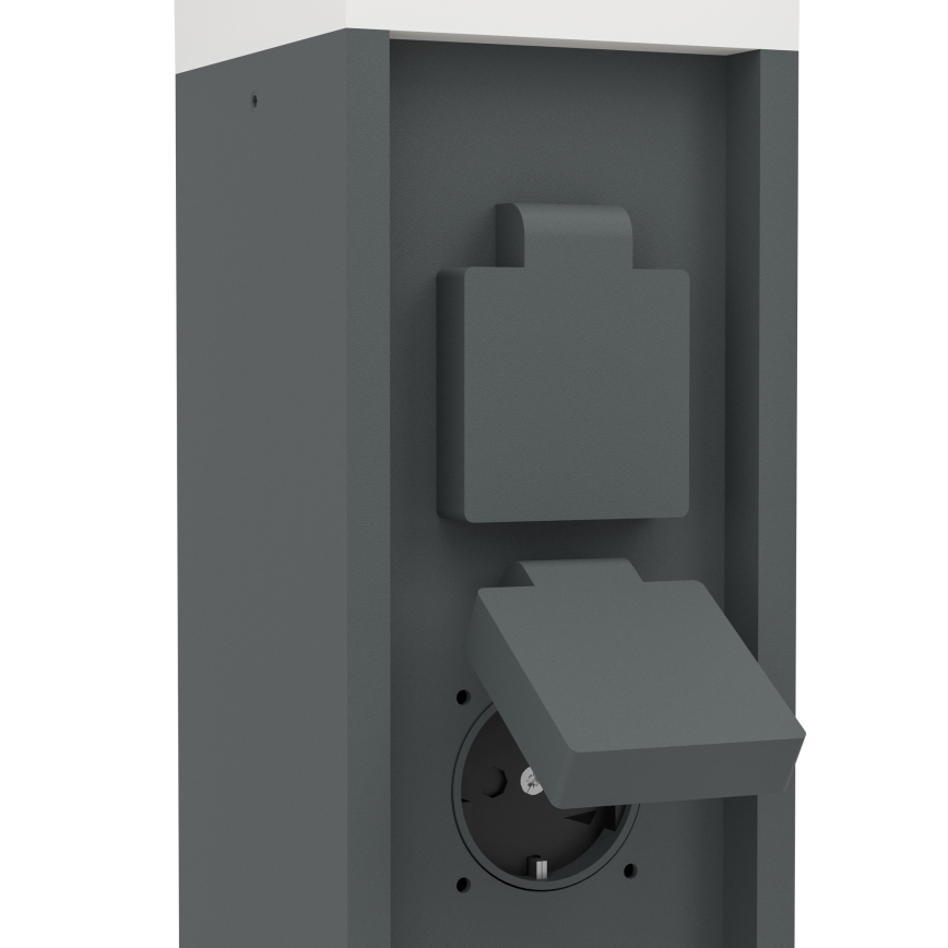 Eglo - Lauko šviestuvas su 2 lizdais 1xE27/25W/230V IP54 antracitas