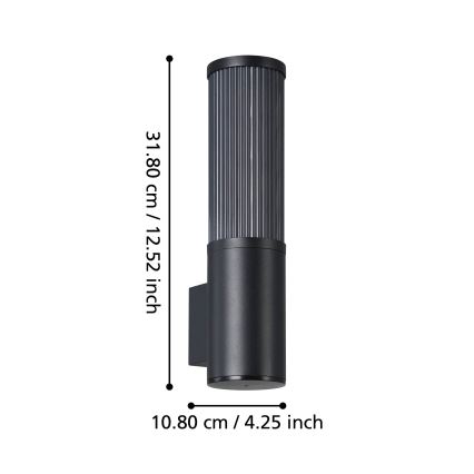 Eglo - Lauko sieninis šviestuvas 1xE27/15W/230V IP54