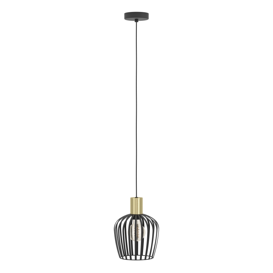 Eglo - Pakabinamas sietynas 1xE27/40W/230V juoda/auksas