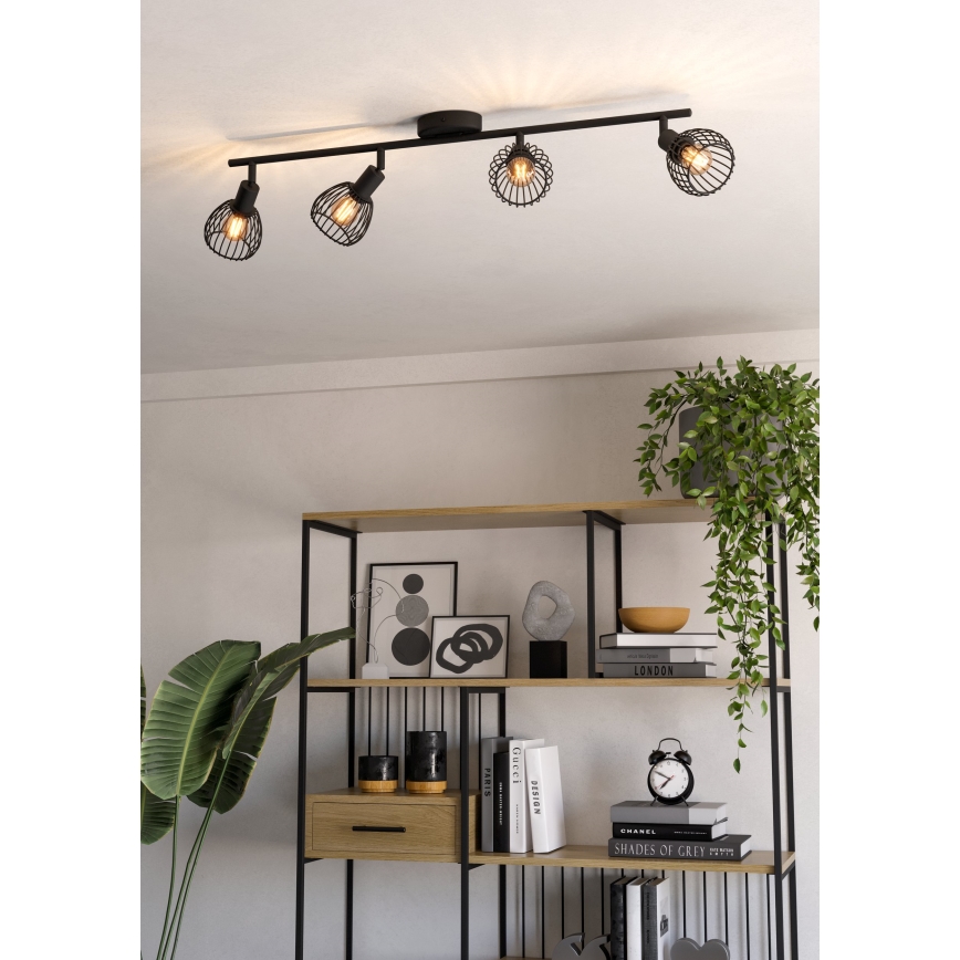 Eglo - Akcentinis apšvietimas 4xE14/40W/230V juoda