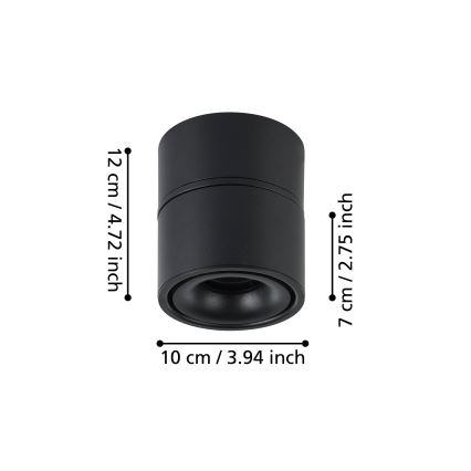 Eglo - LED akcentinis šviestuvas LED/8W/230V 3000K juoda