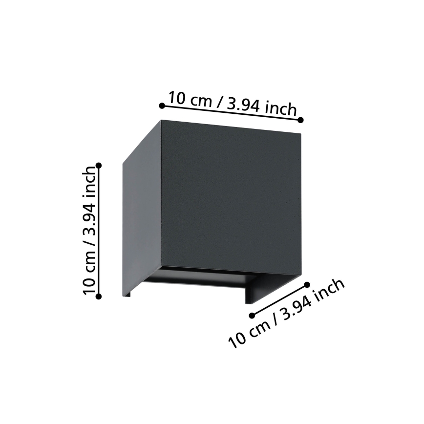 Eglo - LED sieninis šviestuvas 2xLED/1,5W/230V 3000K juoda